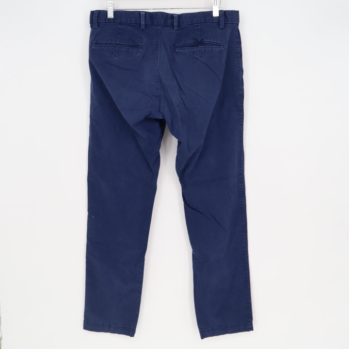 Gap Mens Slim Fit Chino Pants Navy Blue Stretch Cotton Trousers 34x32