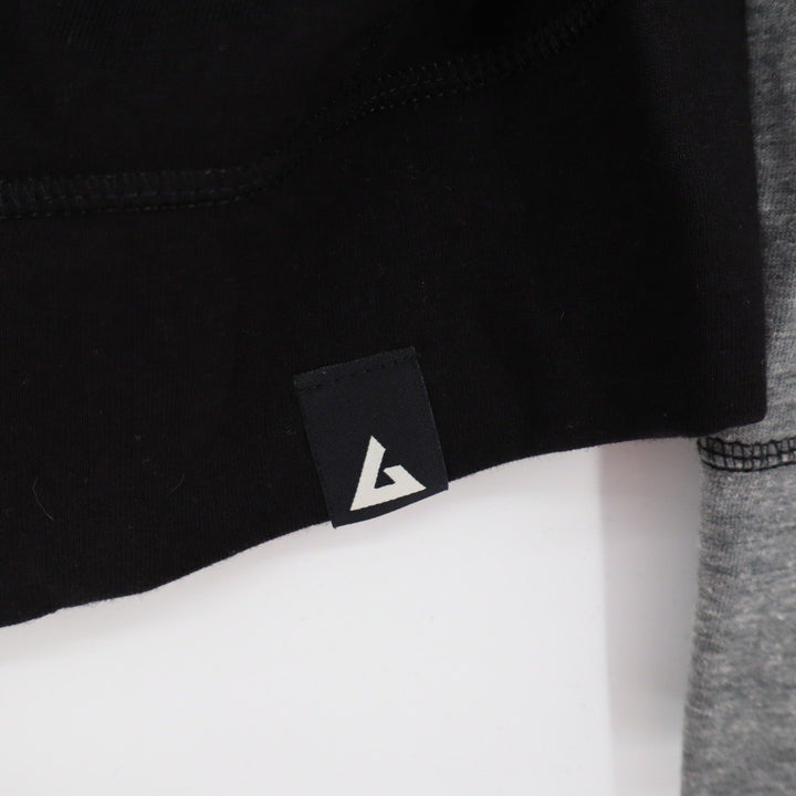 American Giant Womens Black Gray Raglan Zip Hoodie Made USA Size S