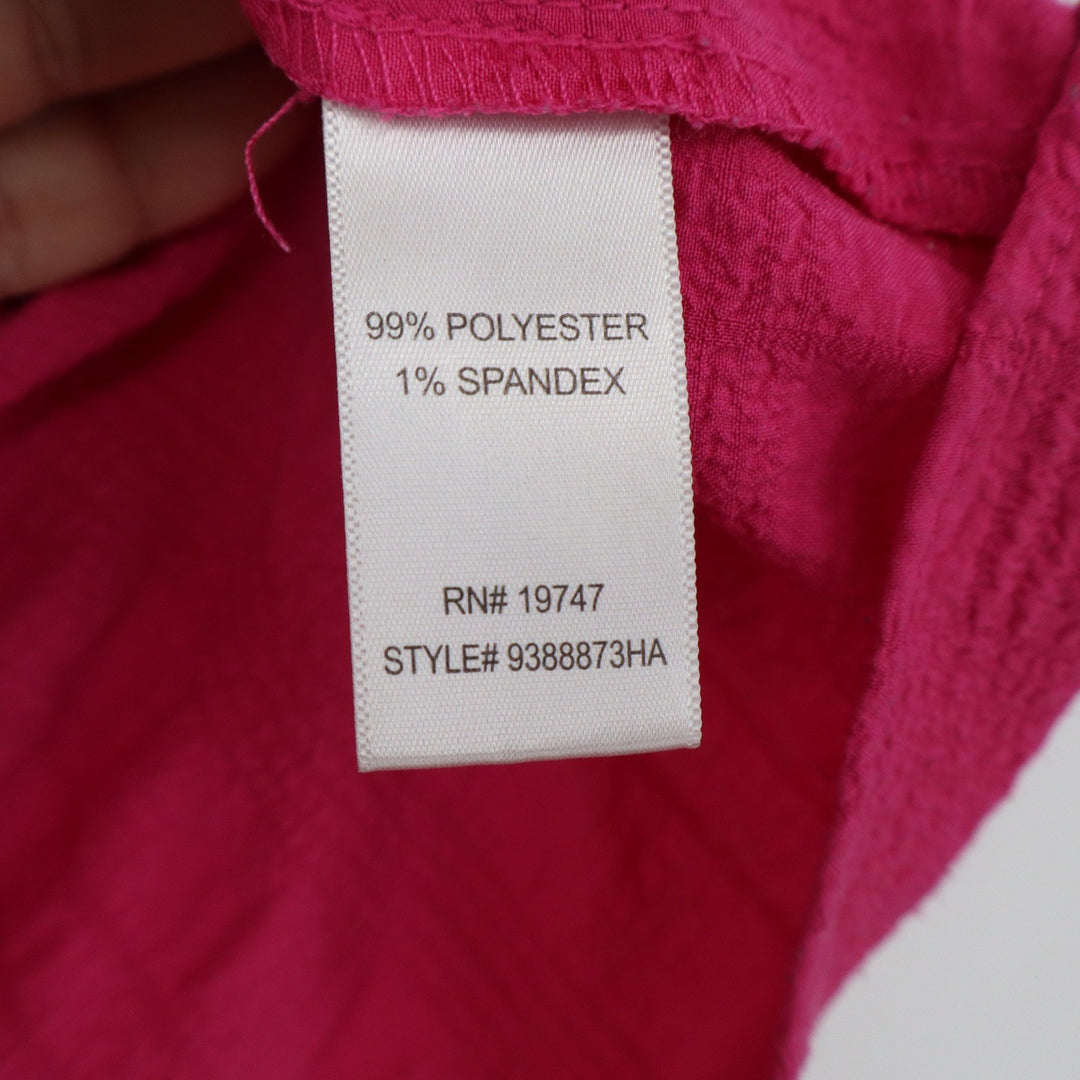 Counterparts Pink Ruffle Sleeve Textured V-Neck Blouse Top Womens Medium