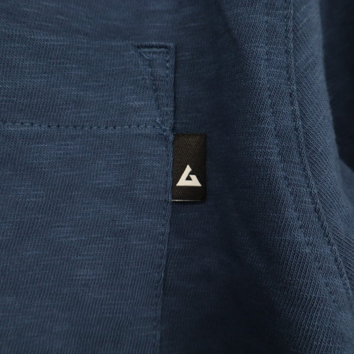 American Giant Premium Slub Shirt Men Medium Blue Cotton Spread Collar Button Up