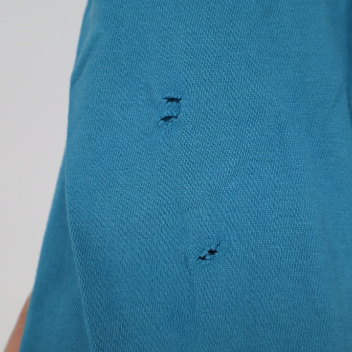 Life Is Good T-Shirt Womens XL Blue Cotton Graphic Print Classic Fit Long Sleeve