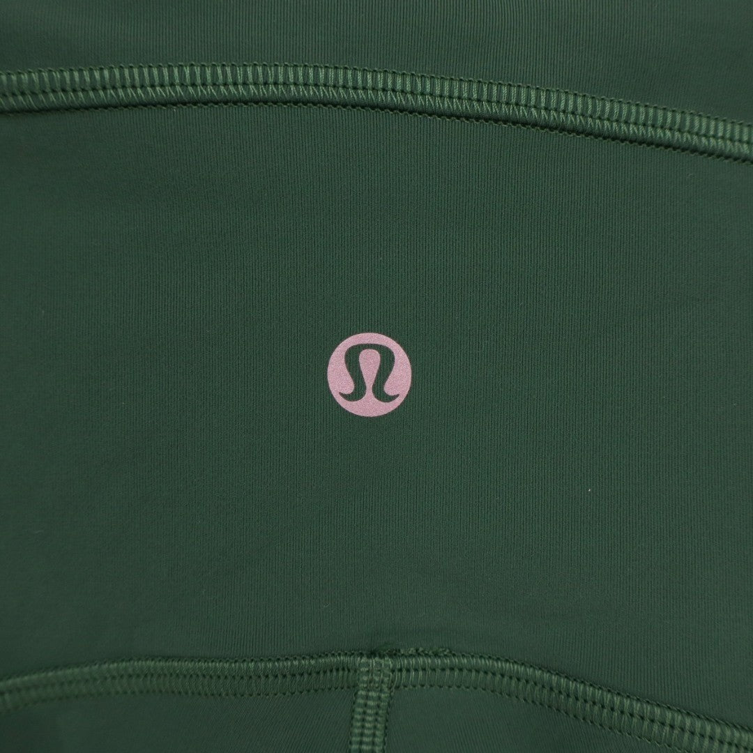Lululemon Power Thru High-Rise Tight Womens 16 Green Stretch Side Drop Pockets