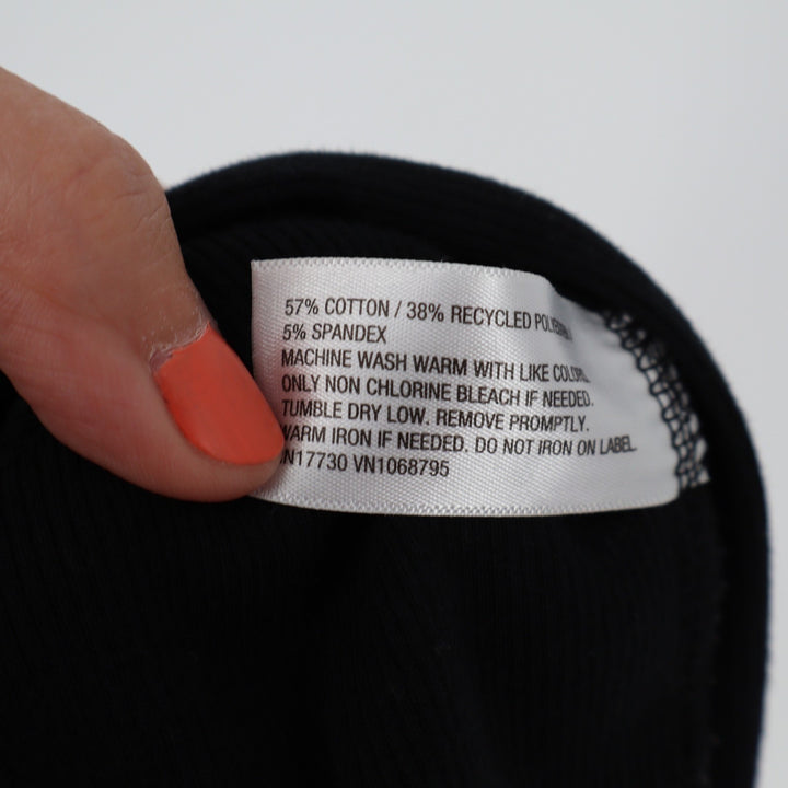 A New Day Black Ribbed Knit Sleeveless Bodycon Mini Tank Dress Large