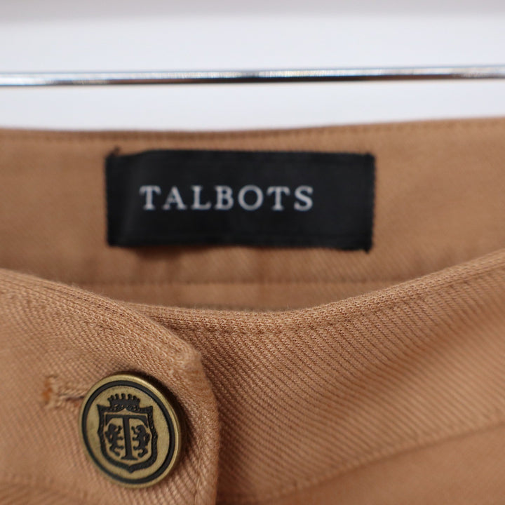 Talbots Camel Tan Equestrian Skinny Ankle Riding Pants with Knee Patches Size 14
