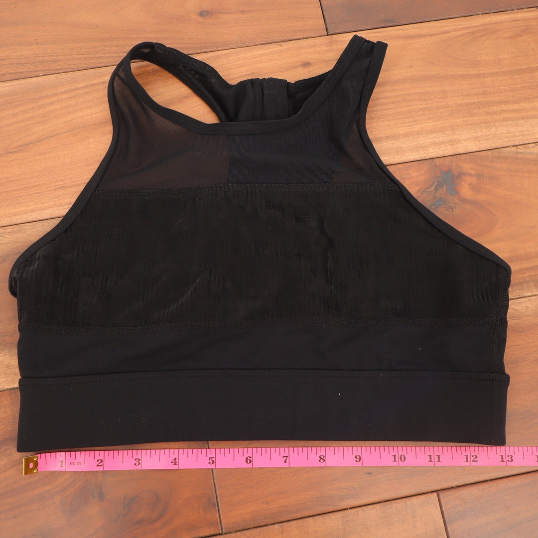 Zyia Active Sports Bra Womens M Mesh Racerback Black One More Rep Excellent