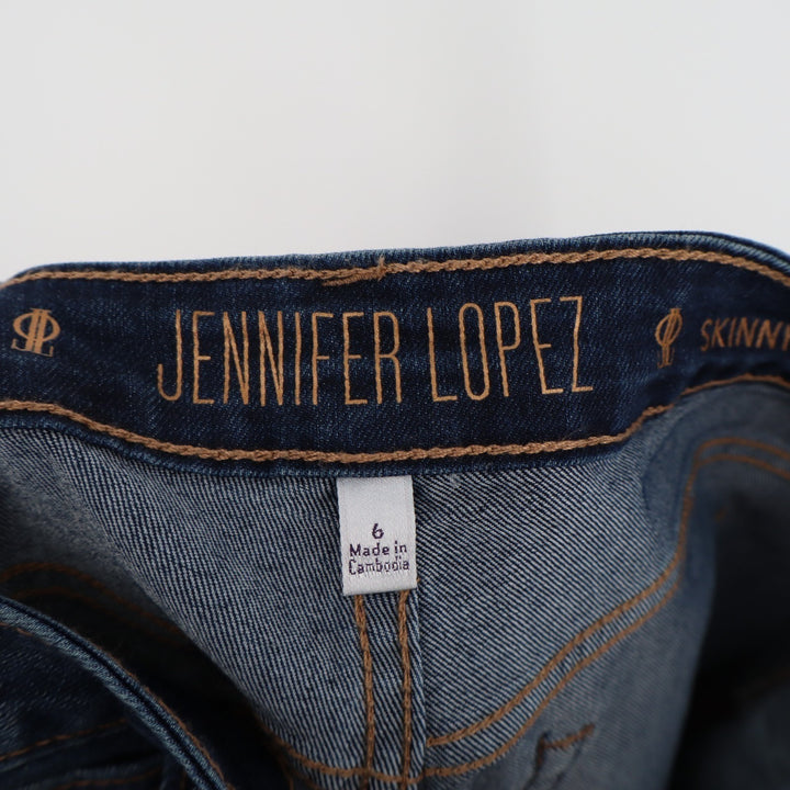 Jennifer Lopez Jeans Womens 6 Blue Denim Cotton Stretch Mid Rise Skinny Leg