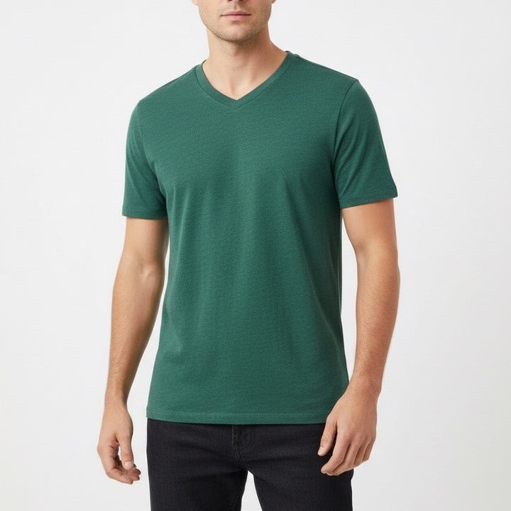 Old Navy Classic V Neck T Shirt Green Short Sleeve Basic Tee Mens Size S