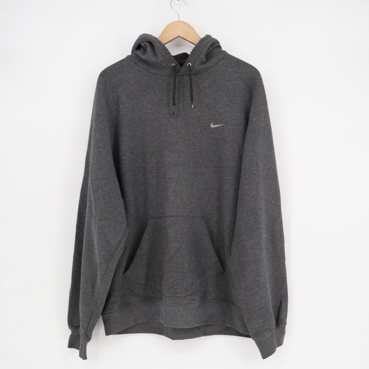 Nike Hoodie Mens XL Heather Gray Cotton Long Sleeve Kangaroo Pockets Pullover