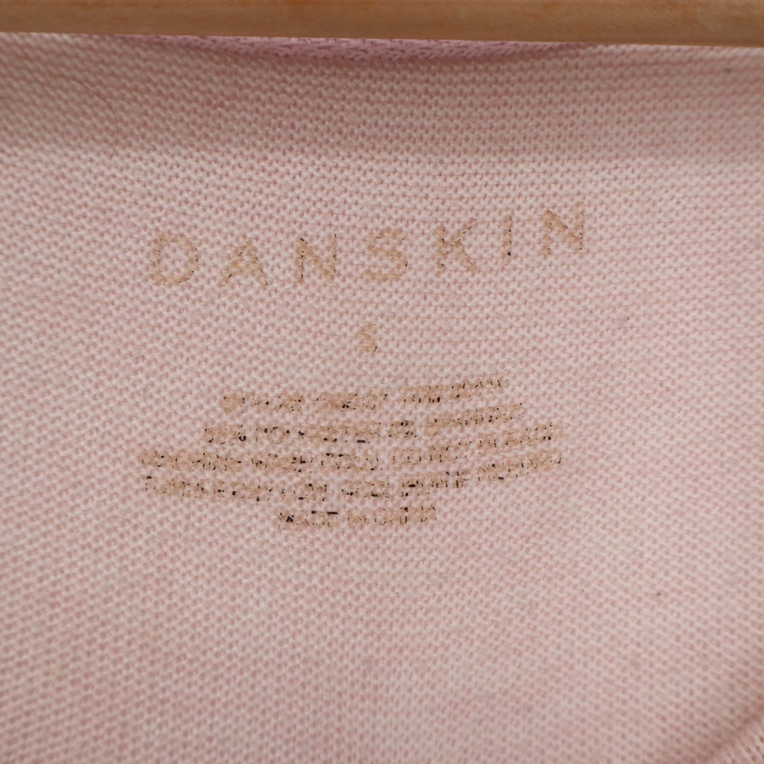 Danskin Womens Pink Dream Plan Do Graphic Long Sleeve Tunic Tee Shirt Small