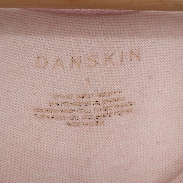 Danskin Womens Pink Dream Plan Do Graphic Long Sleeve Tunic Tee Shirt Small