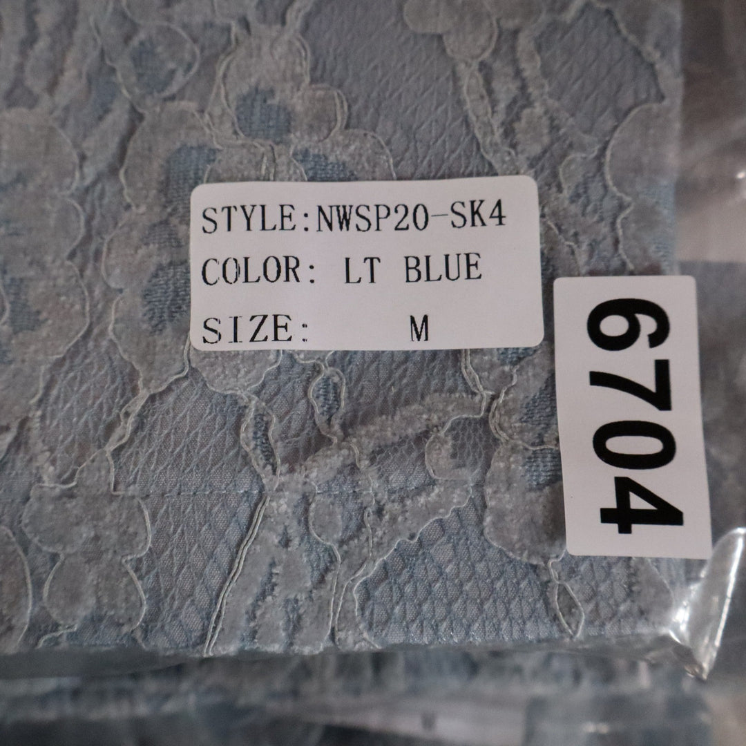 Naked Wardrobe Light Blue Floral Lace Mini Skirt The Statement Size M