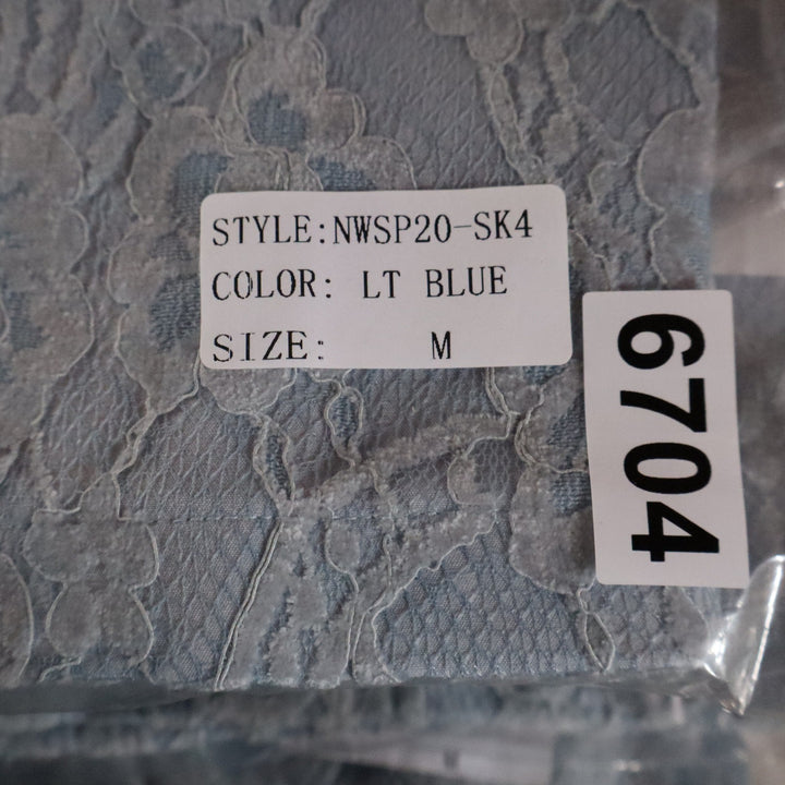 Naked Wardrobe Light Blue Floral Lace Mini Skirt The Statement Size M