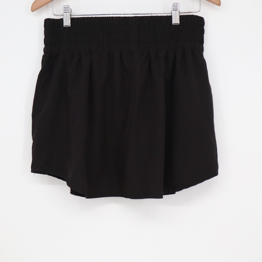 Pinspark Black Athletic Skort XL Smocked Waist Built-in Shorts Pockets AMT005969