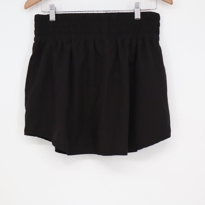 Pinspark Black Athletic Skort XL Smocked Waist Built-in Shorts Pockets AMT005969