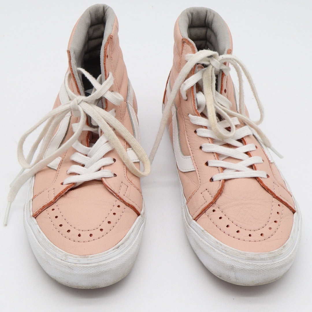 Vans Sk8-Hi Leather High Top Sneakers Peach Pink Womens 7