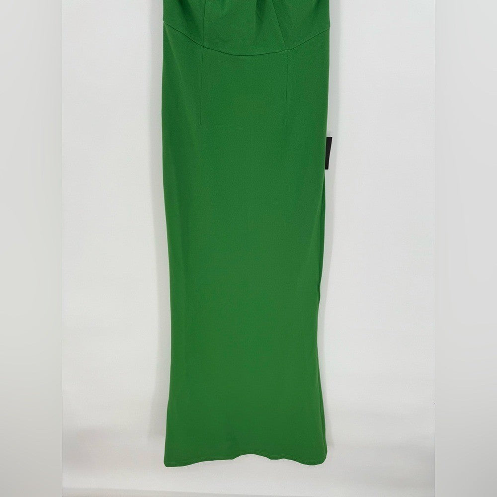 Lulus Mesmerizing Perfection Green Halter Neck Backless Maxi Dress Size S
