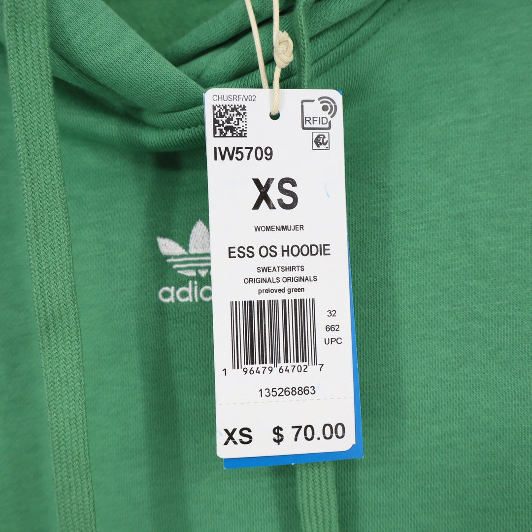 Adidas Originals Womens Essentials Oversized Hoodie Preloved Green XS