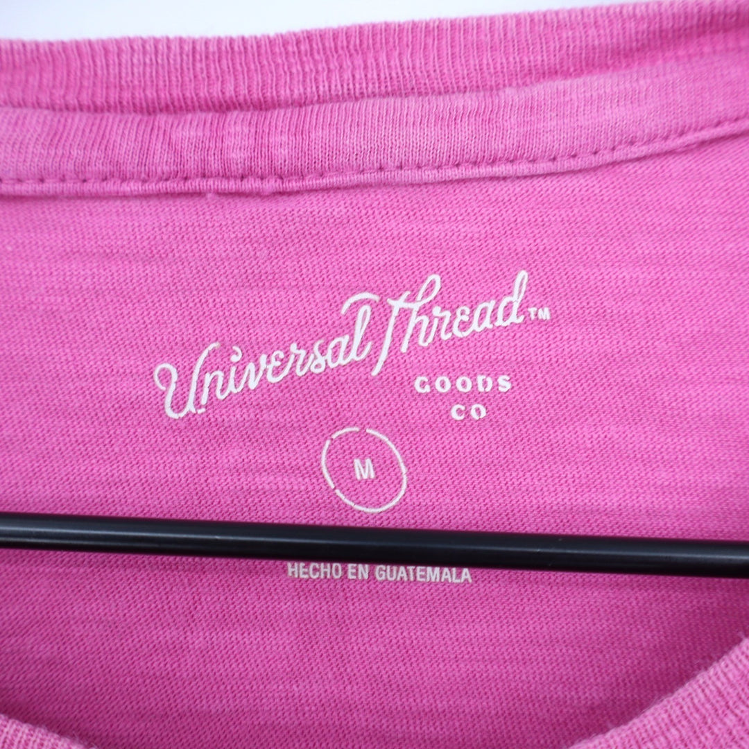 Universal Thread Pink Short Sleeve Pocket Tee Cotton Relaxed Fit Size M