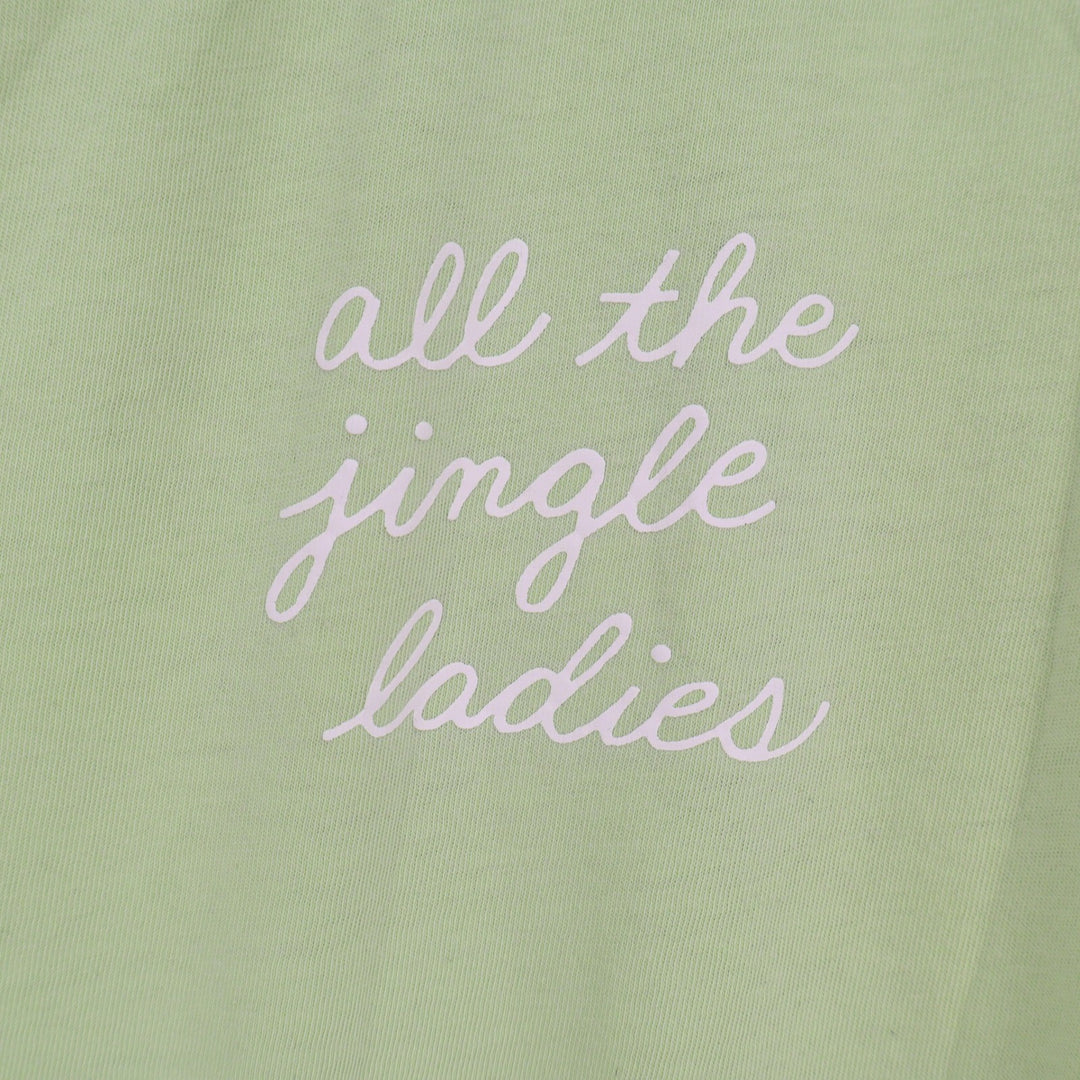 Old Navy The Easy Tee Lime Green All The Jingle Ladies Graphic T-Shirt Large