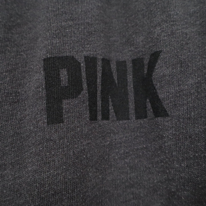 PINK Victoria's Secret Gray Leopard Print Trim Jogger Sweatpants Small