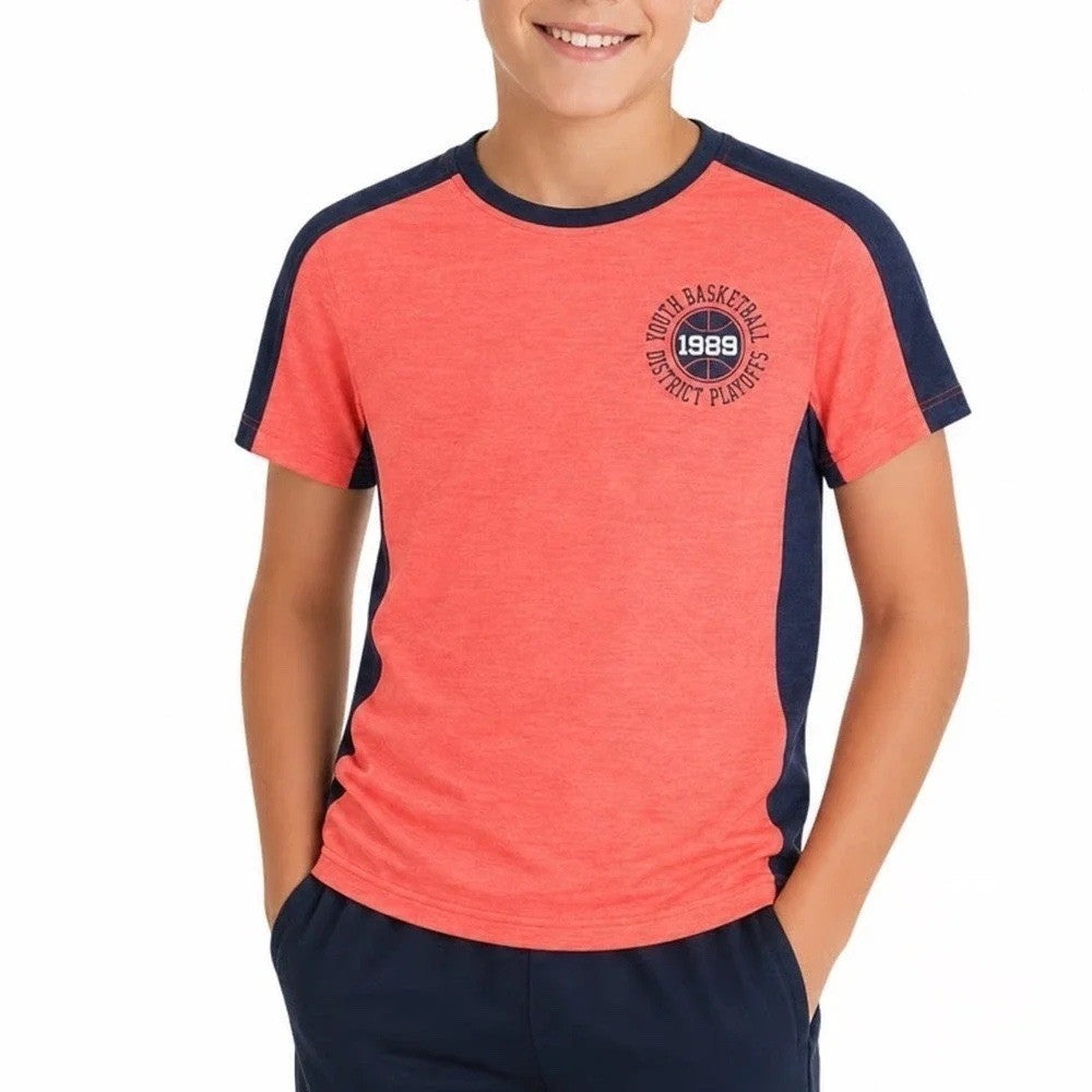 DSG Boys L 14-16 Pieced Graphic Movement Tee Cabana Coral