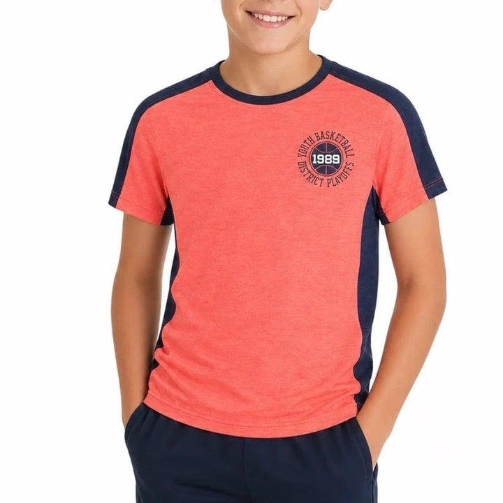 DSG Boys L 14-16 Pieced Graphic Movement Tee Cabana Coral