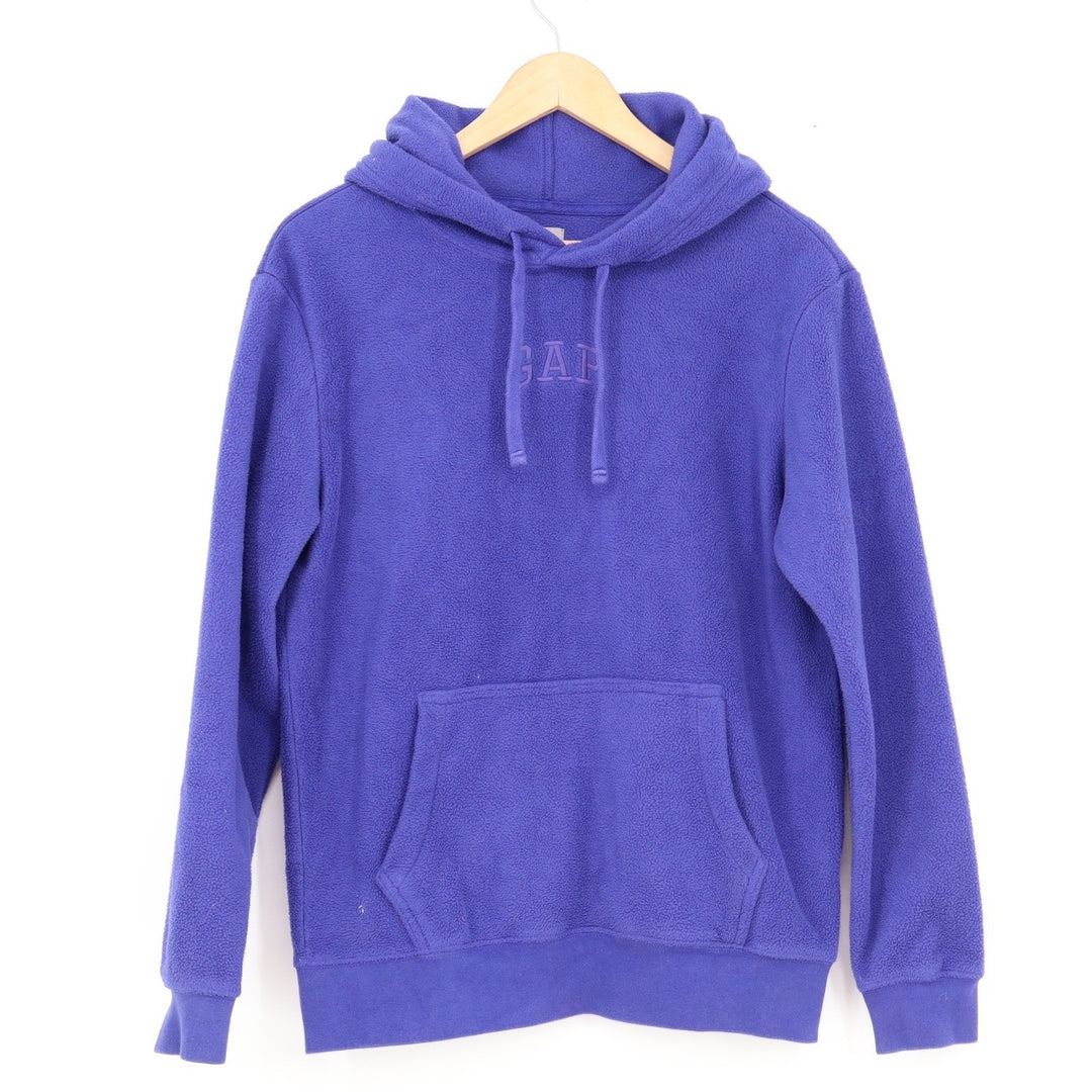 Gap XS Purple Fleece Hoodie Embroidered Logo Pullover Sweatshirt 11504