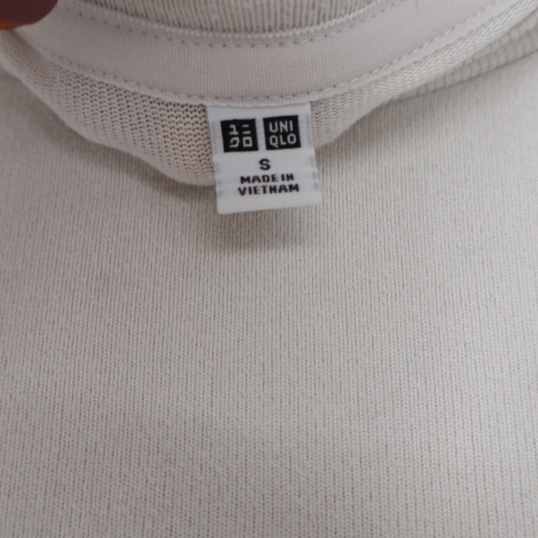 Uniqlo Men S Off White Cream Crewneck Sweatshirt Minimalist Basic