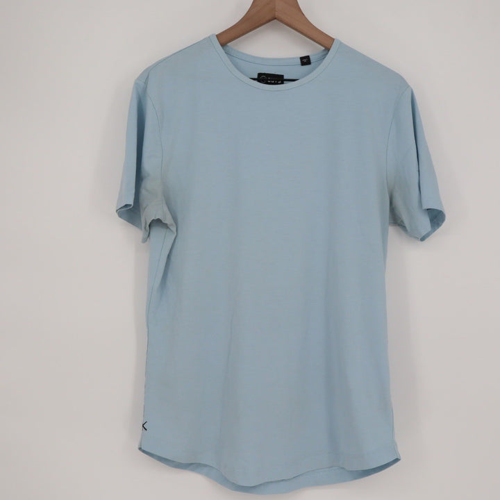 Cuts Curve Hem T Shirt Light Blue Pyca Pro Mens Size Large