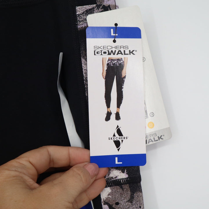 Skechers GOwalk GOFLEX High Waisted 7/8 Leggings Mystic Ink Floral Black Large