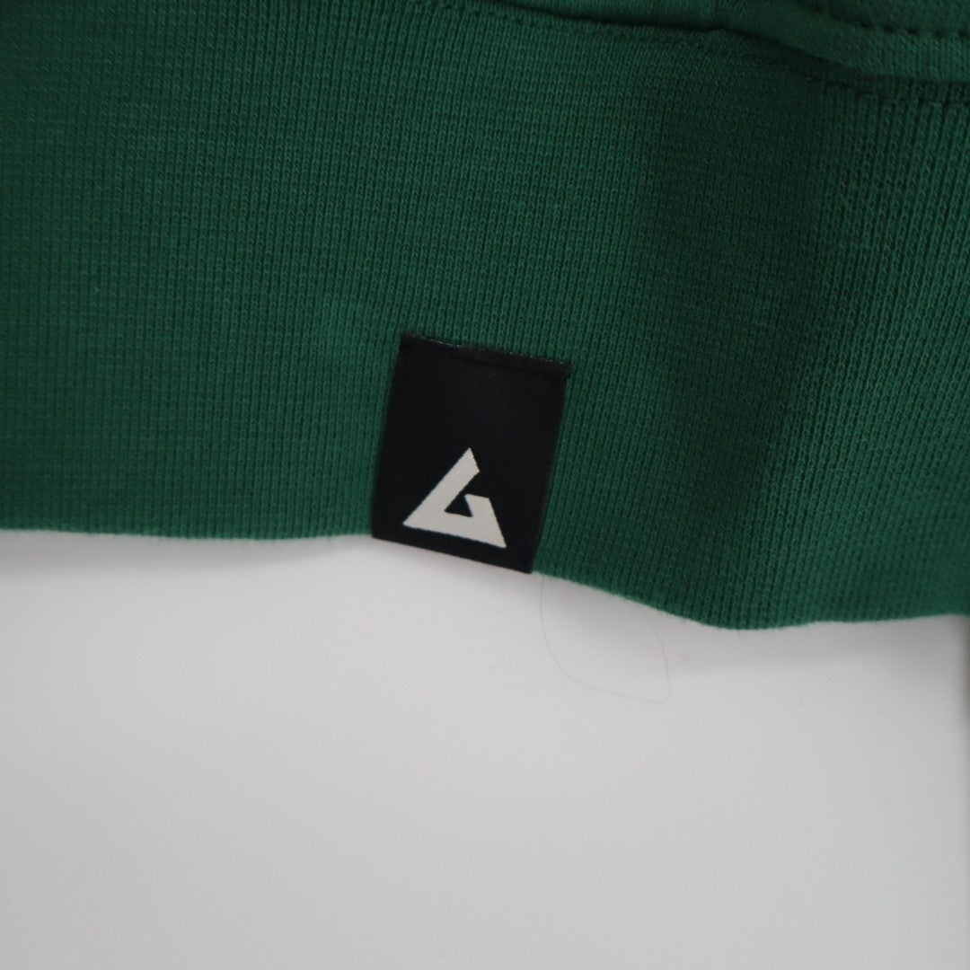 American Giant Hoodie Womens Medium Green Logo Fleece Lined Soft Cotton Full Zip