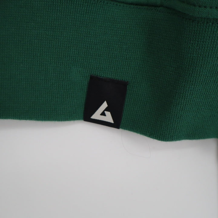 American Giant Hoodie Womens Medium Green Logo Fleece Lined Soft Cotton Full Zip