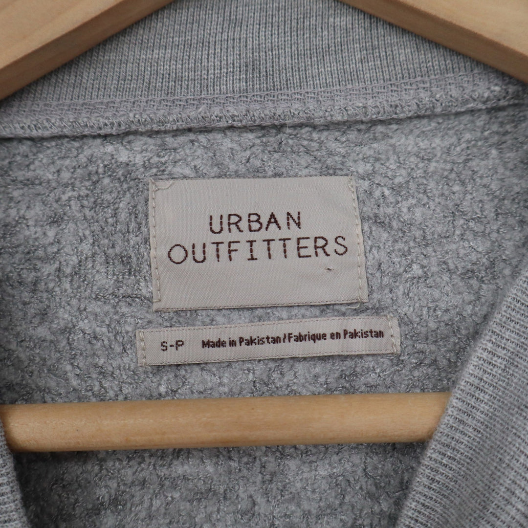 Urban Outfitters Womens Small Heather Grey Cropped Crew Neck Sweatshirt Pullover