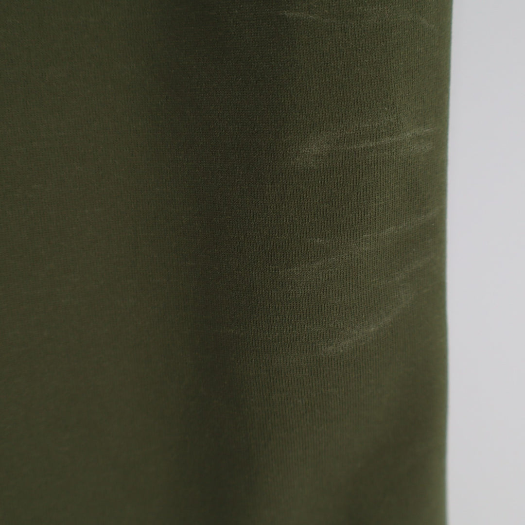 Shein Bodycon Midi Dress Womens XS Olive Green Pleated Round Neck Wide Strap