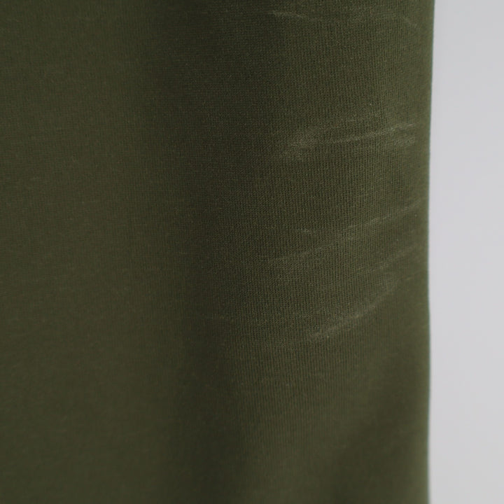Shein Bodycon Midi Dress Womens XS Olive Green Pleated Round Neck Wide Strap