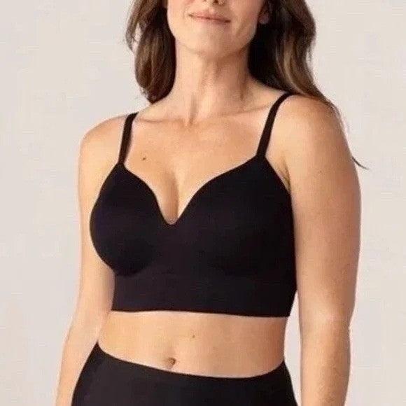 Shapermint Essentials Smoothing Comfort Wireless Bra 2XL Black Adjustable Straps
