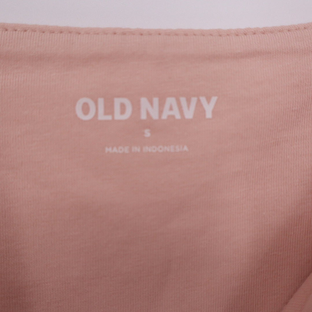 Old Navy Womens Small Peach Pink Square Neck Sleeveless Cotton Blend Bodysuit