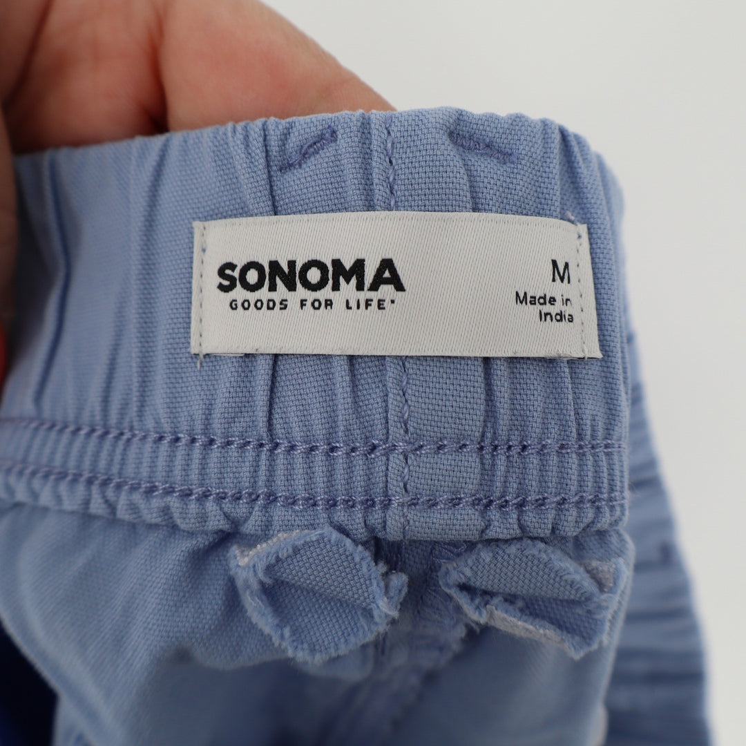 Sonoma Goods For Life Womens Blue Drawstring Utility Shorts Size M