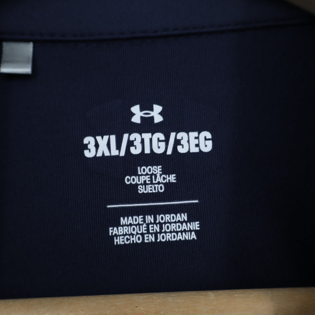Under Armour Polo Shirt Mens 3XL Navy Stretch Short Sleeve Golf Performance