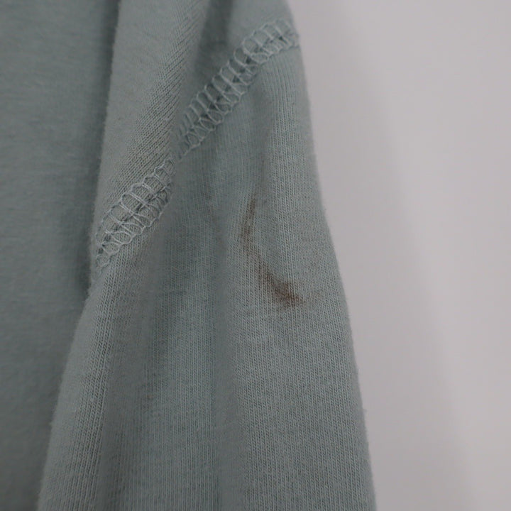 Long Sleeve Henley Shirt Size L Light Blue Cotton Blend Buttons