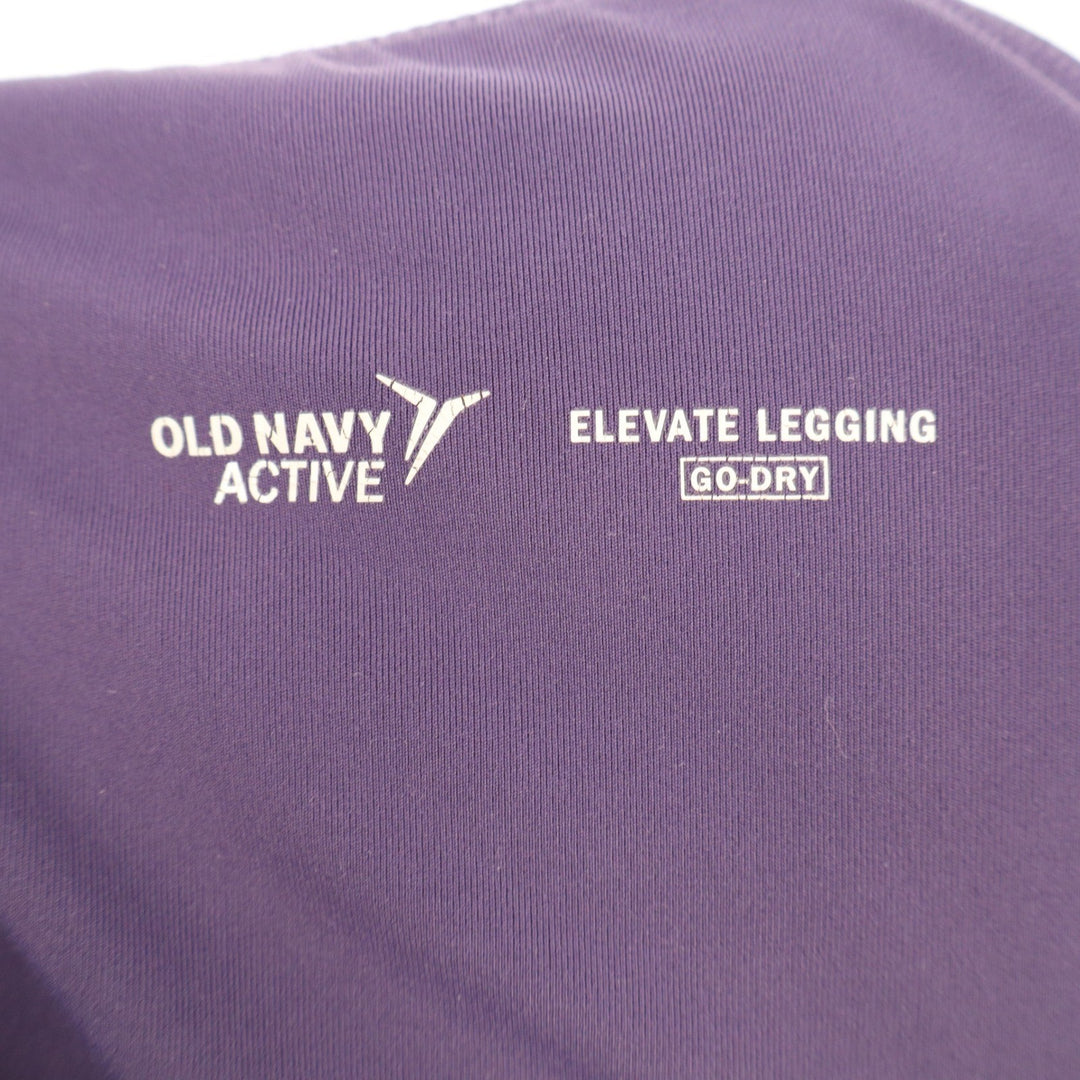Old Navy Active Elevate Go-Dry Purple High Waisted Side Pocket Leggings Large