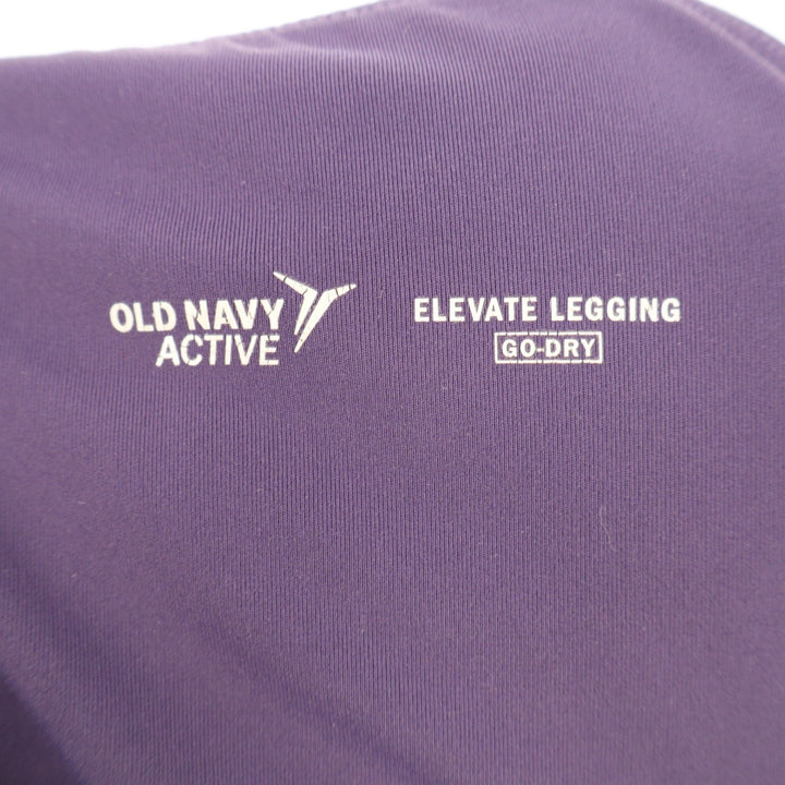 Old Navy Active Elevate Go-Dry Purple High Waisted Side Pocket Leggings Large