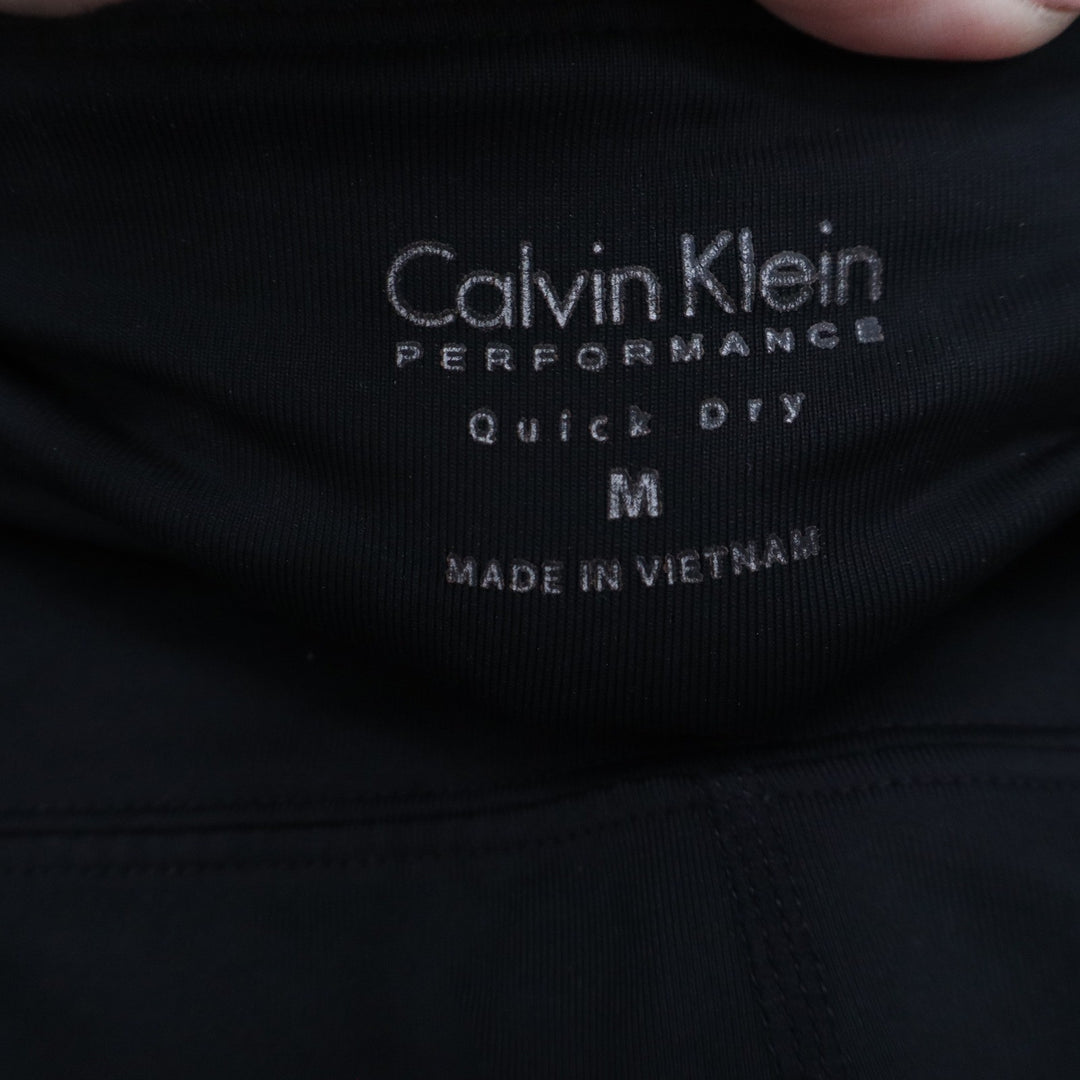 Calvin Klein Performance Womens Quick Dry Ruched Ankle Leggings Black Size M