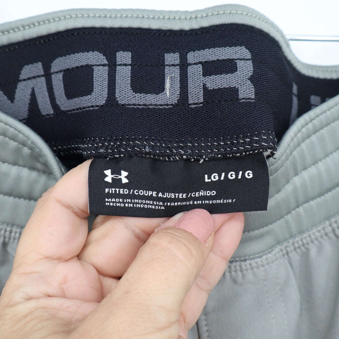 Under Armour Mens Gray Fitted Athletic Training Pants Ankle Zip Size Large