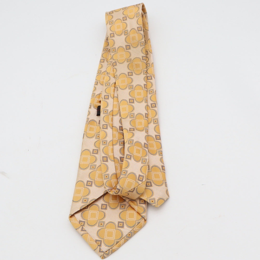 Jos A Bank Signature Collection Gold Geometric Silk Tie Made in Italy