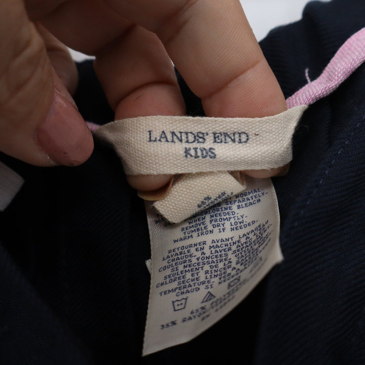 Lands' End Kids Navy Blue Pleated School Uniform Skirt Size 10 Girls