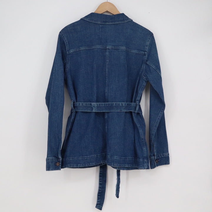 Old Navy Women's Medium Wash Denim Belted Field Jacket Blue Size M