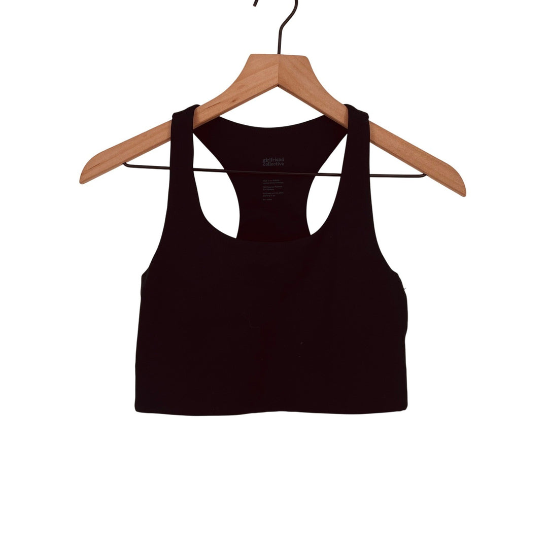 Girlfriend Collective Black Racerback Sports Bra Athletic Top Size S