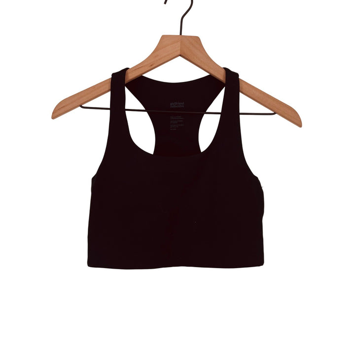 Girlfriend Collective Black Racerback Sports Bra Athletic Top Size S
