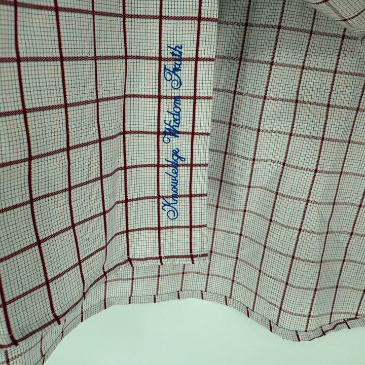 Robert Graham Shirt Mens Large Multicolor Plaid Knowledge Wisdom Faith Button Up